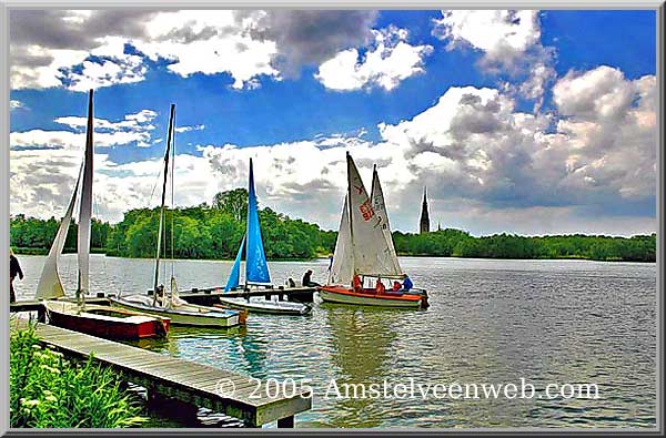 Zeilboten op de poel Amstelveen